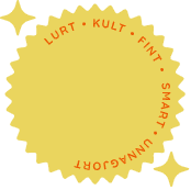 Prislapp med kroner 4390,- og med slagordet: Lurt, kult, fint, smart, unnagjort